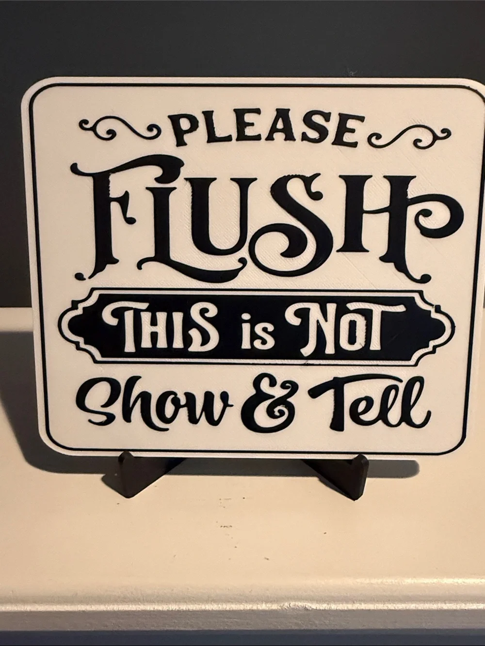 Funny Bathroom Humor- Set of 5 with display stands.